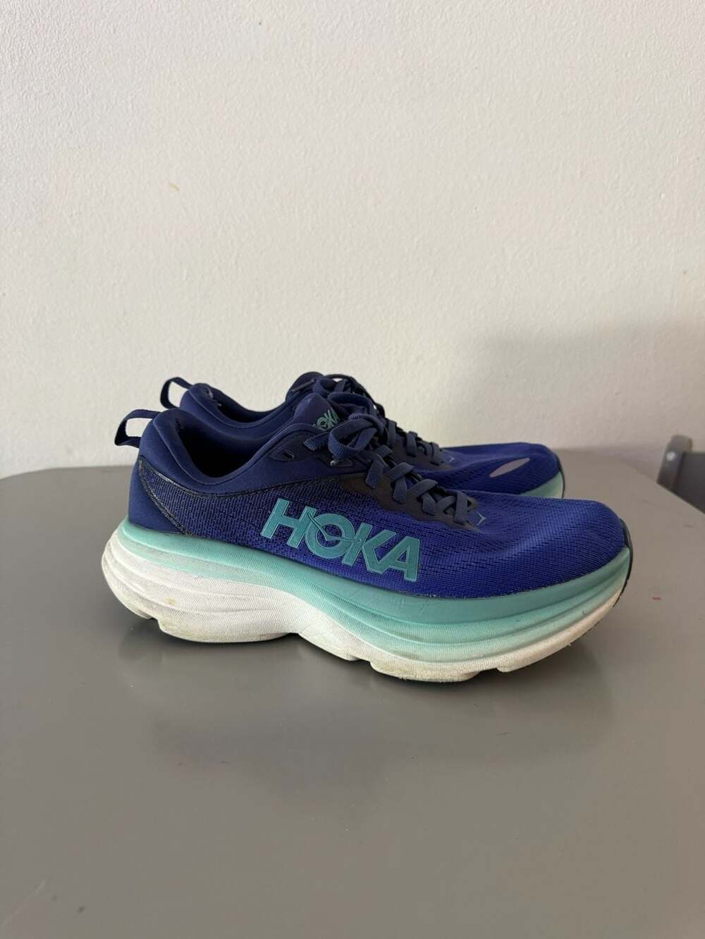 Hoka Women's Bondi 8 Running Shoes Bellwether Blue/Evening Sky 8.5